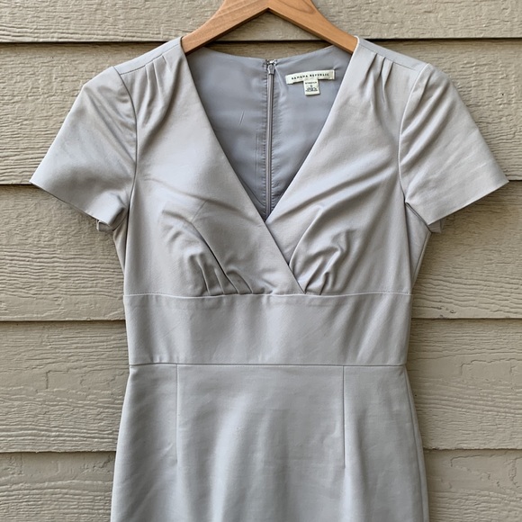 Banana Republic V-Neck Gray Fitted and Feminine Business Work Dress - Picture 2 of 5